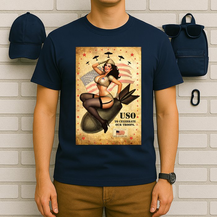 USO To Celebrate Our Troops Bombshell T-Shirt