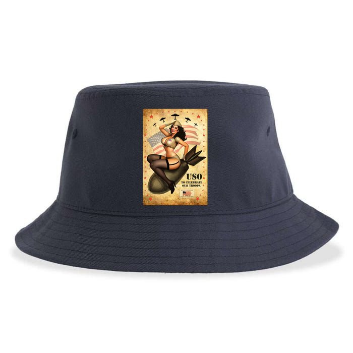 USO To Celebrate Our Troops Bombshell Sustainable Bucket Hat