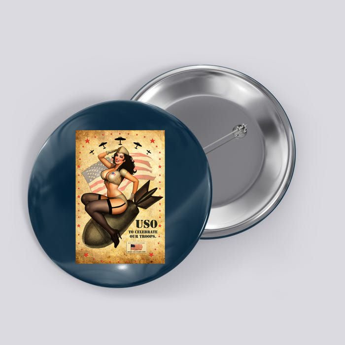 USO To Celebrate Our Troops Bombshell Button