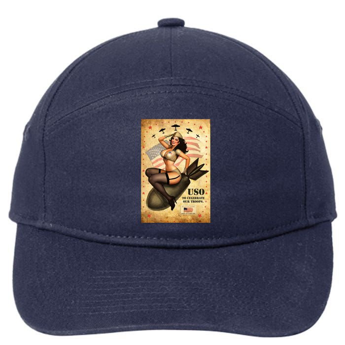 USO To Celebrate Our Troops Bombshell 7-Panel Snapback Hat