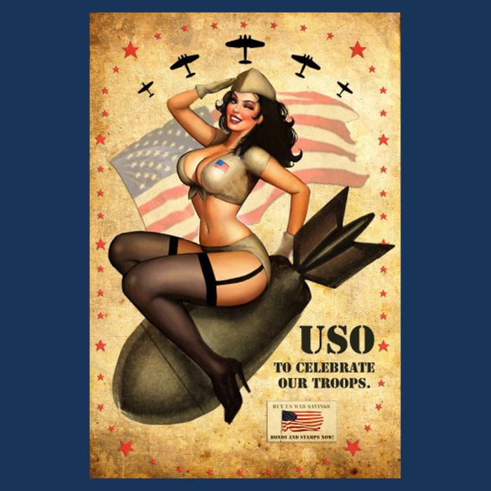 USO To Celebrate Our Troops Bombshell 7-Panel Snapback Hat