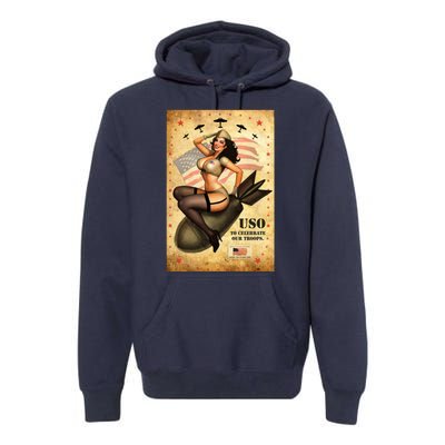 USO To Celebrate Our Troops Bombshell Premium Hoodie