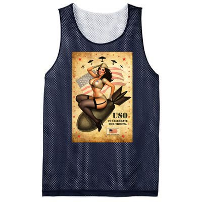 USO To Celebrate Our Troops Bombshell Mesh Reversible Basketball Jersey Tank