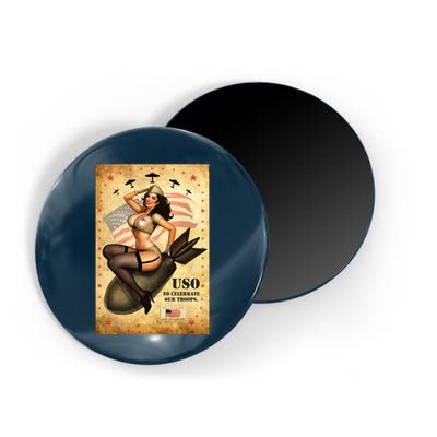 USO To Celebrate Our Troops Bombshell Magnet