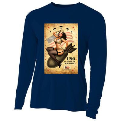 USO To Celebrate Our Troops Bombshell Cooling Performance Long Sleeve Crew