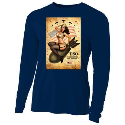 USO To Celebrate Our Troops Bombshell Cooling Performance Long Sleeve Crew