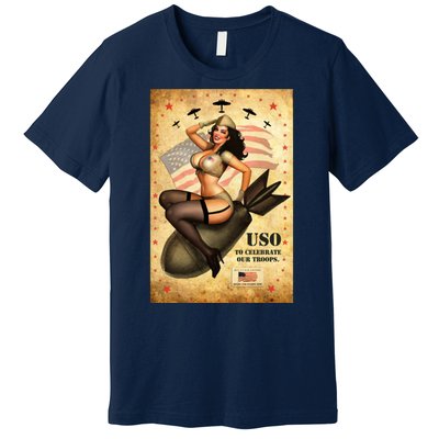 USO To Celebrate Our Troops Bombshell Premium T-Shirt