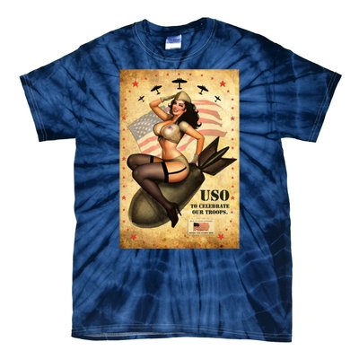 USO To Celebrate Our Troops Bombshell Tie-Dye T-Shirt