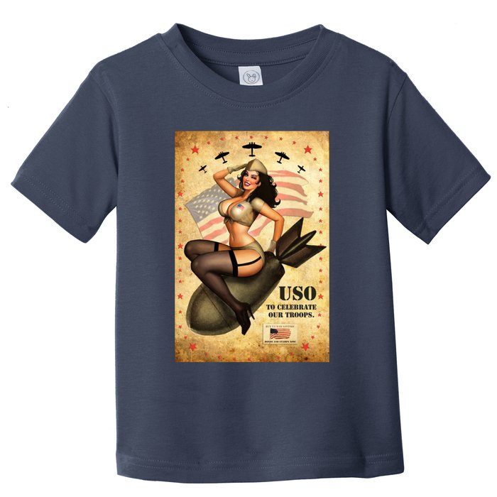 USO To Celebrate Our Troops Bombshell Toddler T-Shirt