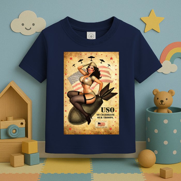 USO To Celebrate Our Troops Bombshell Toddler T-Shirt