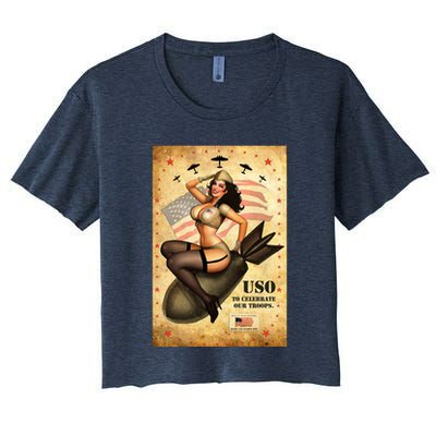 USO To Celebrate Our Troops Bombshell Crop Top