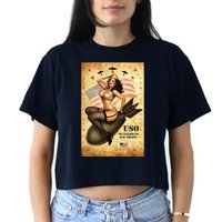 USO To Celebrate Our Troops Bombshell Crop Top