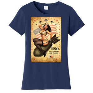 USO To Celebrate Our Troops Bombshell Women's T-Shirt