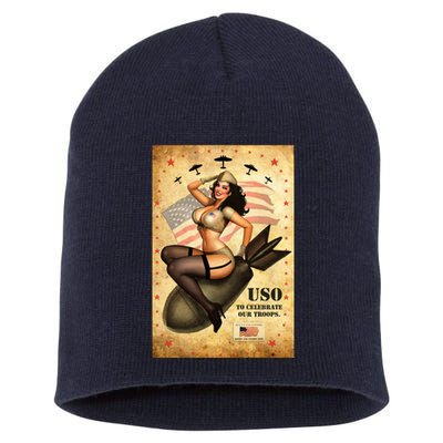 USO To Celebrate Our Troops Bombshell Short Acrylic Beanie