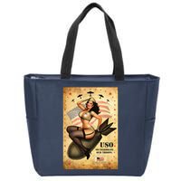USO To Celebrate Our Troops Bombshell Zip Tote Bag