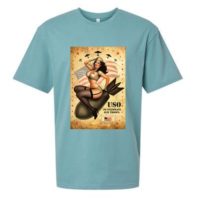 USO To Celebrate Our Troops Bombshell Sueded Cloud Jersey T-Shirt