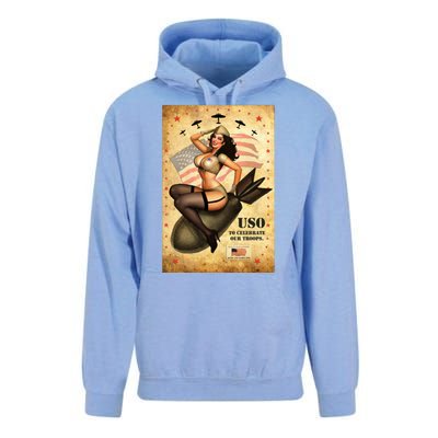 USO To Celebrate Our Troops Bombshell Unisex Surf Hoodie