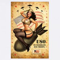 USO To Celebrate Our Troops Bombshell Garment-Dyed Sweatshirt
