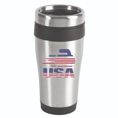 Usa Team Curling Rock Jersey American Flag Winter Sport Gift Cute Gift 16oz Travel Tumbler