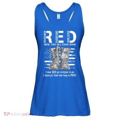Until They Come Home My Soldier US Flag Red Friday Military Ladies Essential Flowy Tank