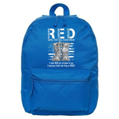 Until They Come Home My Soldier US Flag Red Friday Military 16 in Basic Backpack