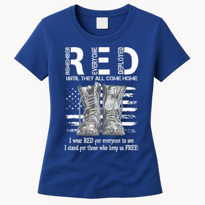 Until They Come Home My Soldier US Flag Red Friday Military Womens T-Shirt