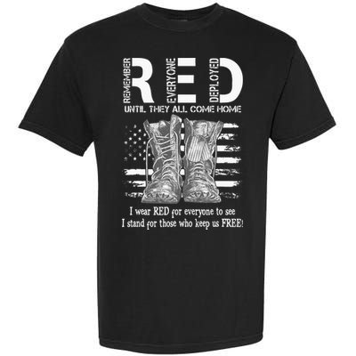Until They Come Home My Soldier US Flag Red Friday Military Garment-Dyed Heavyweight T-Shirt