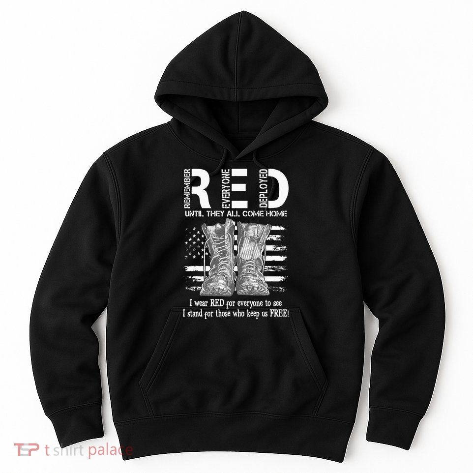Until They Come Home My Soldier US Flag Red Friday Military Hoodie