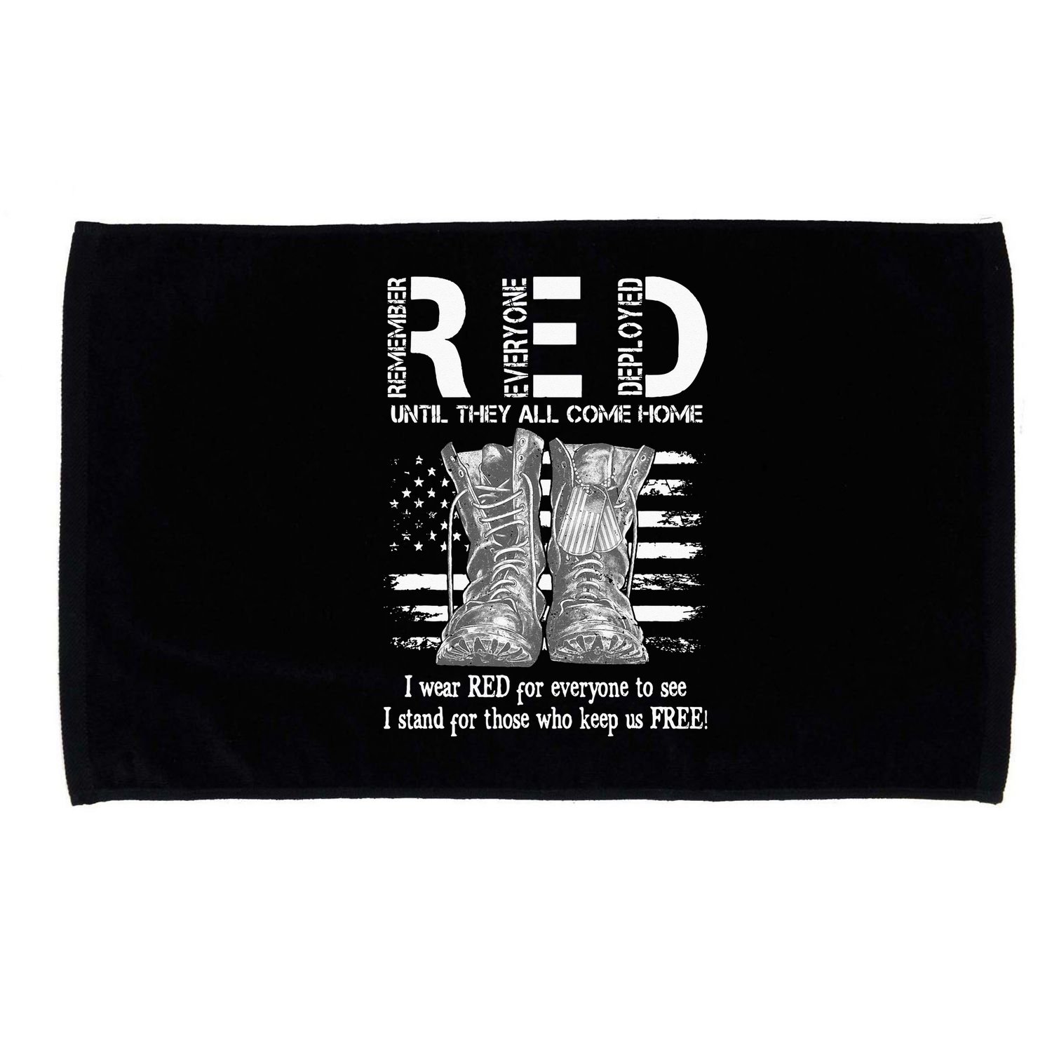 Until They Come Home My Soldier US Flag Red Friday Military Microfiber Hand Towel