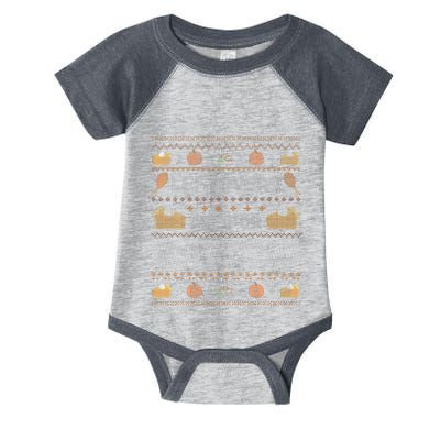 Ugly Thanksgiving Christmas Sweater Leftovers Quitters Infant Baby Jersey Bodysuit