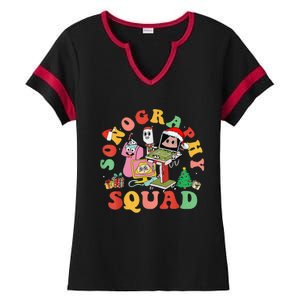 Ultrasound Tech Christmas Sonography Squad Holiday Nurse Ladies Halftime Notch Neck Tee