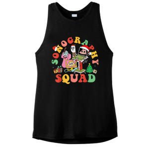 Ultrasound Tech Christmas Sonography Squad Holiday Nurse Ladies PosiCharge Tri-Blend Wicking Tank