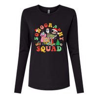 Ultrasound Tech Christmas Sonography Squad Holiday Nurse Womens Cotton Relaxed Long Sleeve T-Shirt