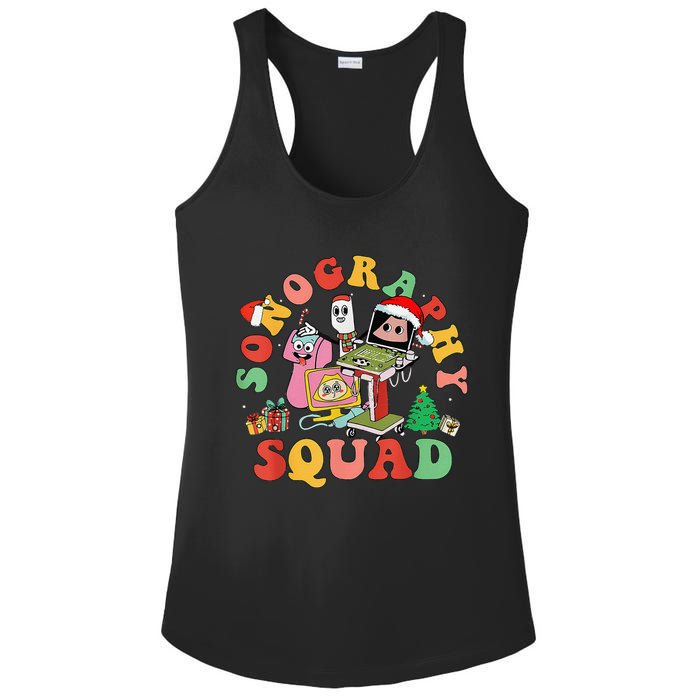 Ultrasound Tech Christmas Sonography Squad Holiday Nurse Ladies PosiCharge Competitor Racerback Tank