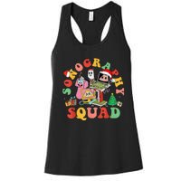 Ultrasound Tech Christmas Sonography Squad Holiday Nurse Women's Racerback Tank