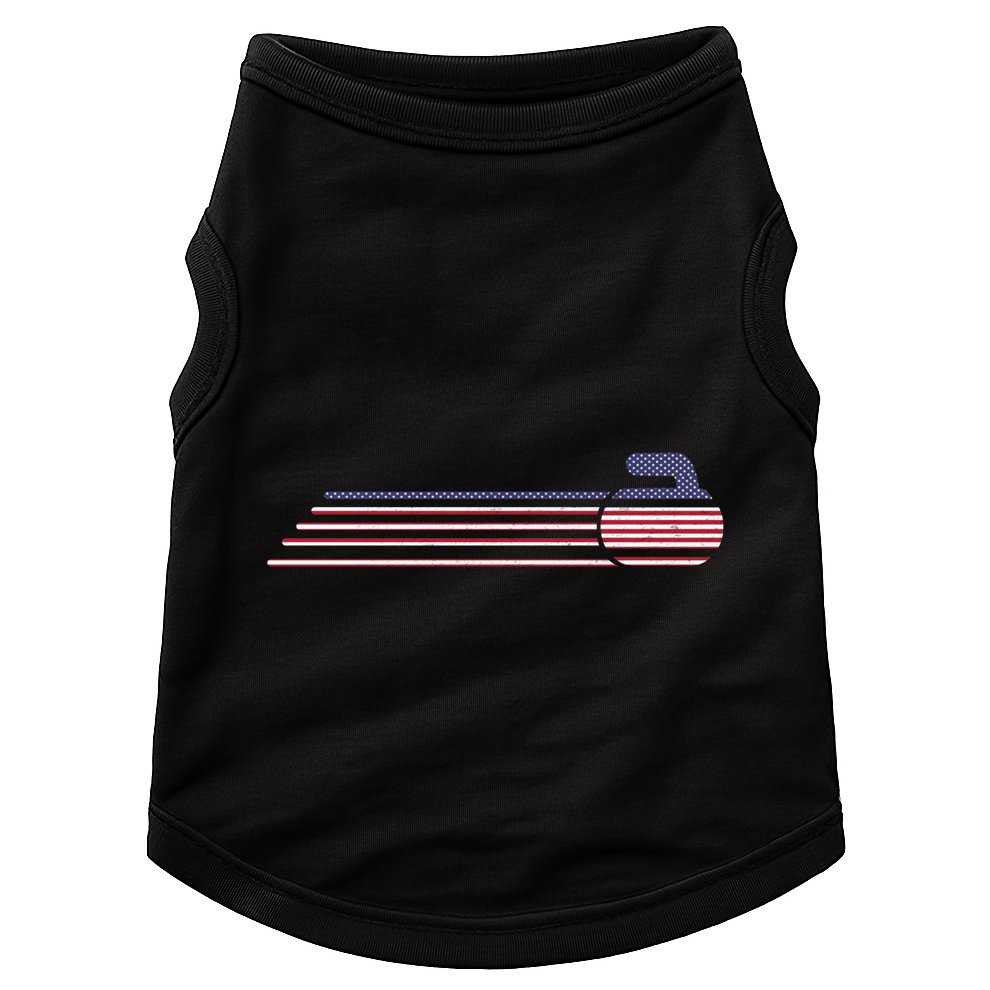 Usa Team Curling Jersey Vintage Winter Sports Lover Funny Gift Doggie Tank