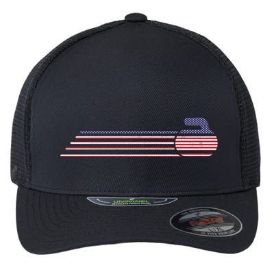 Usa Team Curling Jersey Vintage Winter Sports Lover Funny Gift Flexfit Unipanel Trucker Cap