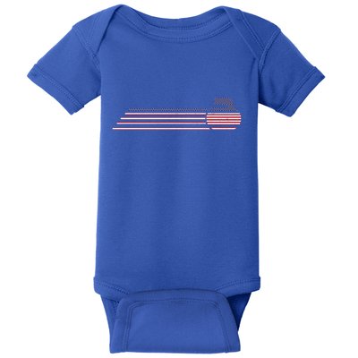 Usa Team Curling Jersey Vintage Winter Sports Lover Funny Gift Baby Bodysuit