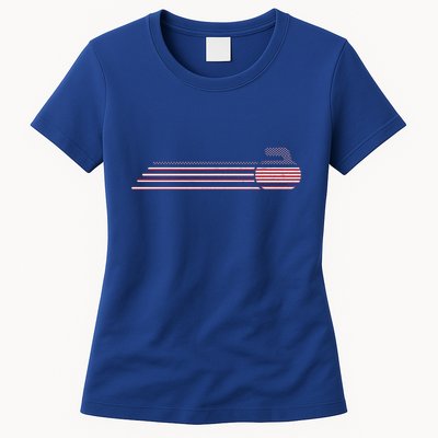 Usa Team Curling Jersey Vintage Winter Sports Lover Funny Gift Womens T-Shirt