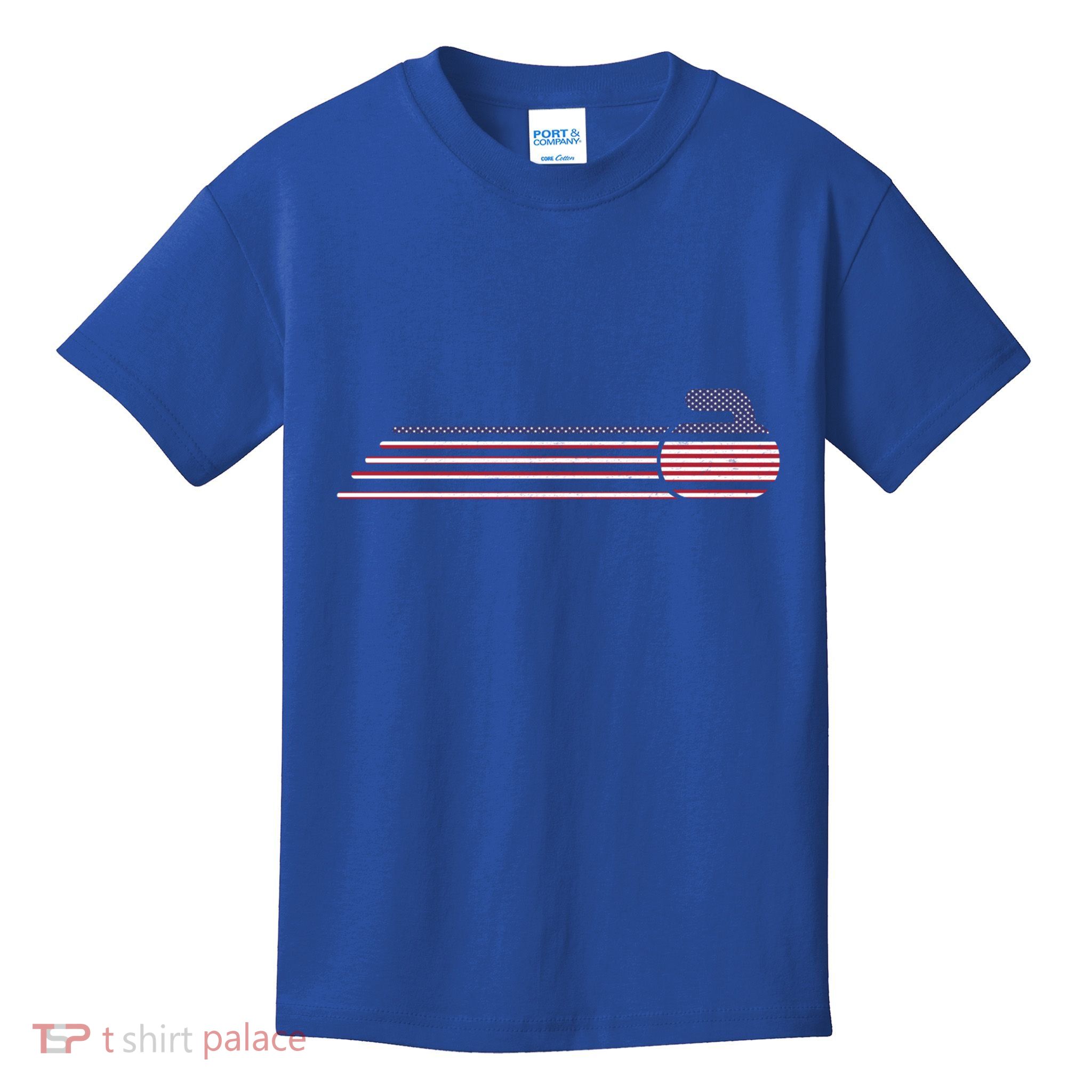 Usa Team Curling Jersey Vintage Winter Sports Lover Funny Gift Kids T-Shirt