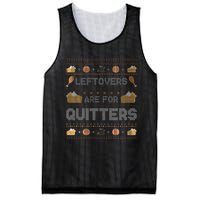 Ugly Thanksgiving Christmas Sweater Leftovers Quitters Mesh Reversible Basketball Jersey Tank