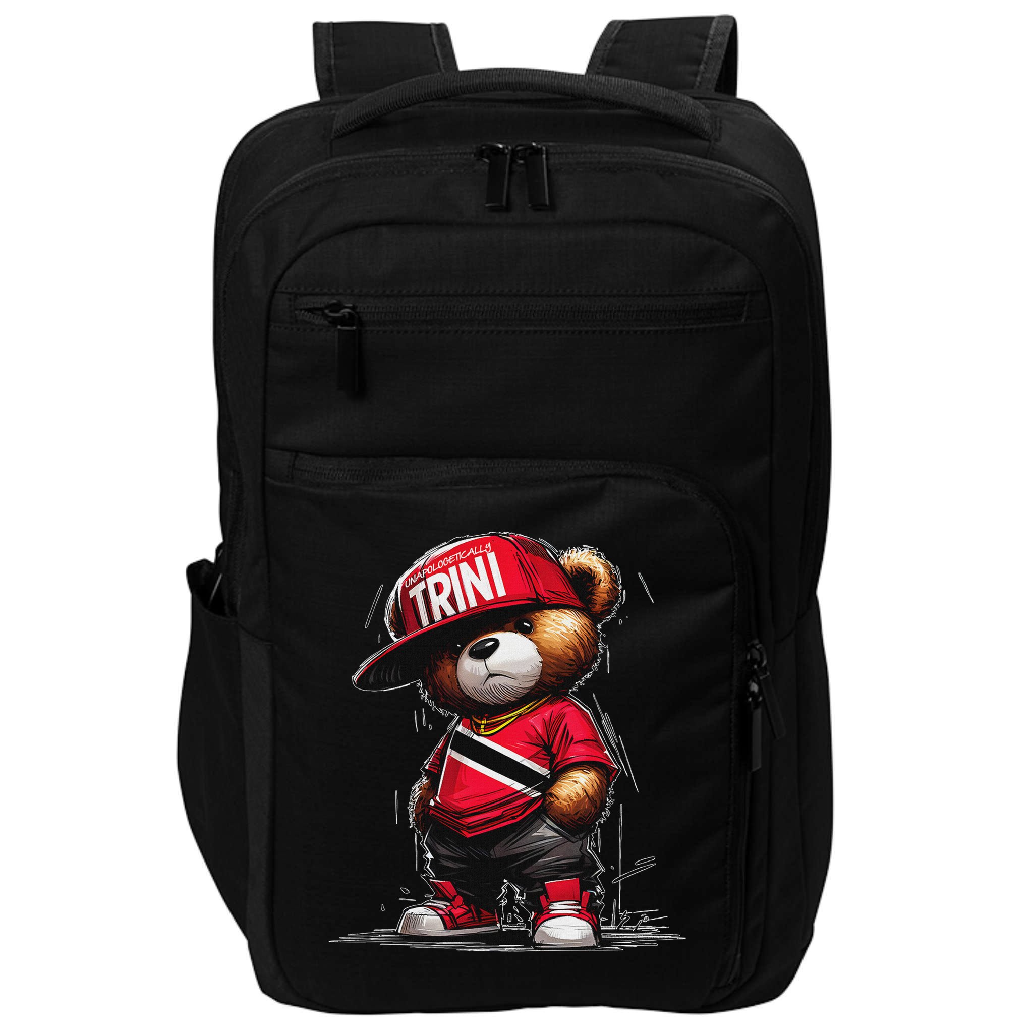 Unapologetically Trini Cool Teddy Bear Trinidad Flag Art Impact Tech Backpack