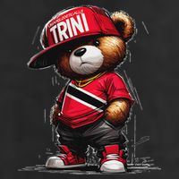 Unapologetically Trini Cool Teddy Bear Trinidad Flag Art Beanie
