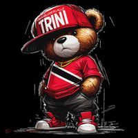 Unapologetically Trini Cool Teddy Bear Trinidad Flag Art Premium T-Shirt