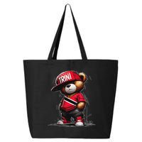 Unapologetically Trini Cool Teddy Bear Trinidad Flag Art 25L Jumbo Tote