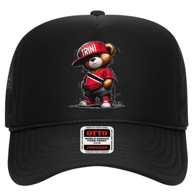 Unapologetically Trini Cool Teddy Bear Trinidad Flag Art Trucker Hat
