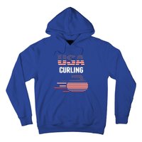 Usa Team Curling Rock Jersey Vintage Winter Sports Lovers Gift Hoodie