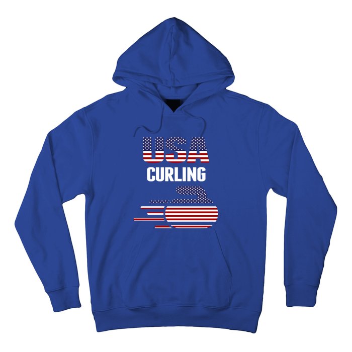 Usa Team Curling Rock Jersey Vintage Winter Sports Lovers Gift Hoodie