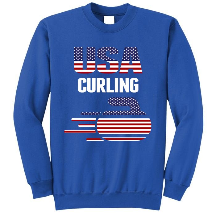 Usa Team Curling Rock Jersey Vintage Winter Sports Lovers Gift Sweatshirt