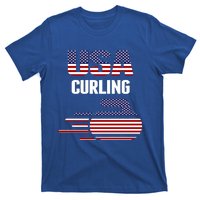 Usa Team Curling Rock Jersey Vintage Winter Sports Lovers Gift T-Shirt